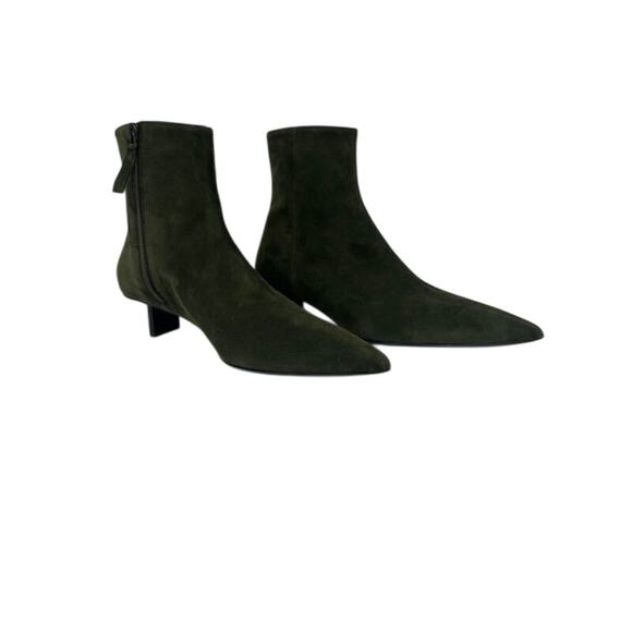 Pierre Hardy Stella Bootie in Khaki Buttery Soft Suede 37 - Picture 2 of 4